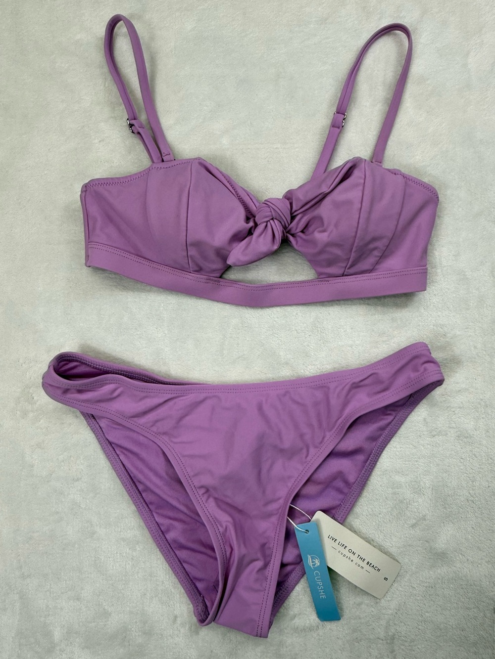 NWT Cupshe Lilac Twist Bikini Set